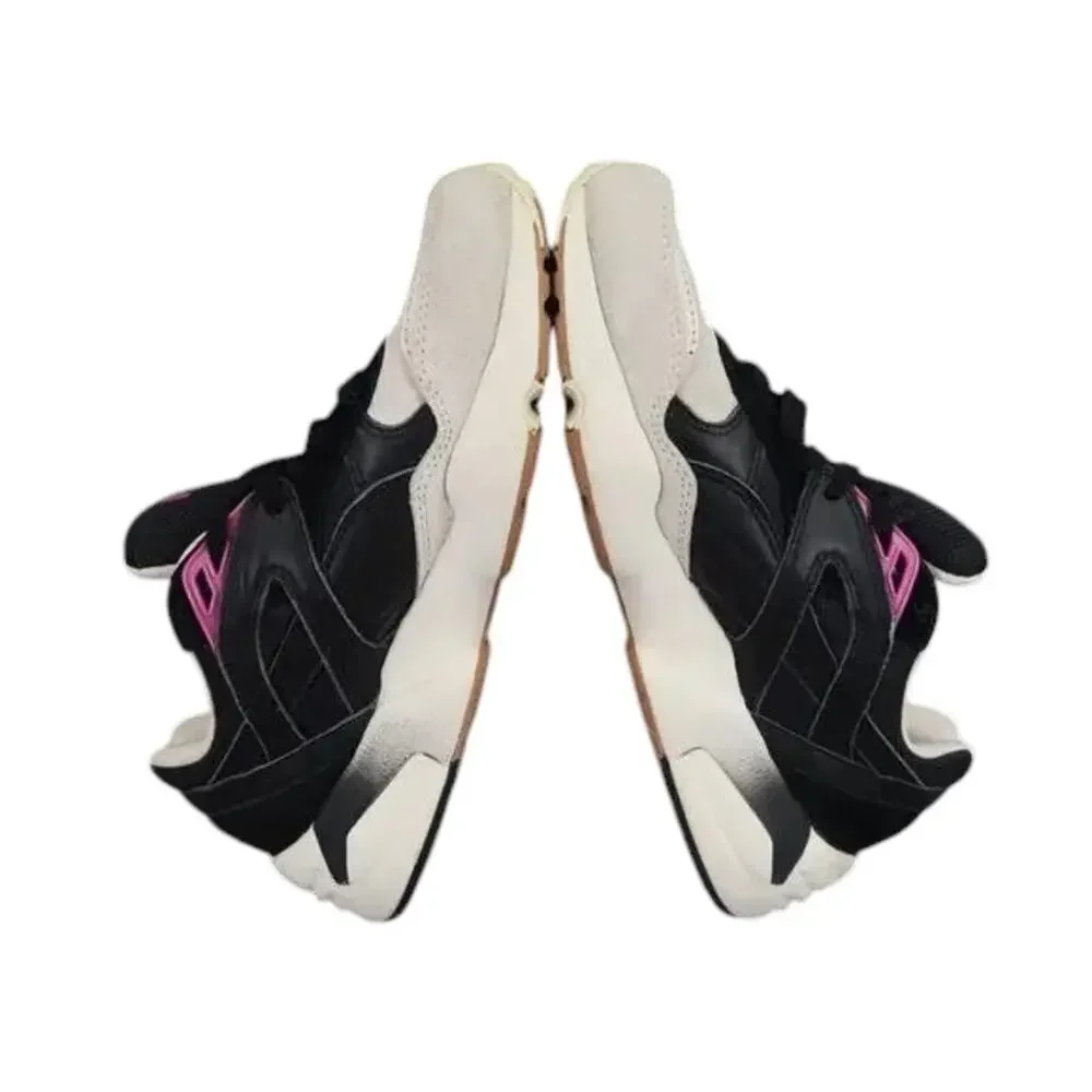 Puma Shoes Womens 6.5 Athletic Trainer Leather Blocks Stripes Trinomic Sneakers